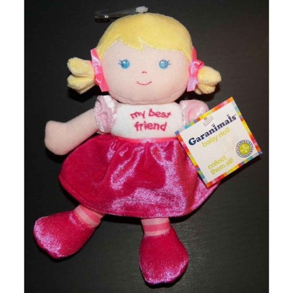 NWT Garanimals Blond Baby Doll Girl Lovey 8" Plush My Best Friend Pink Dress